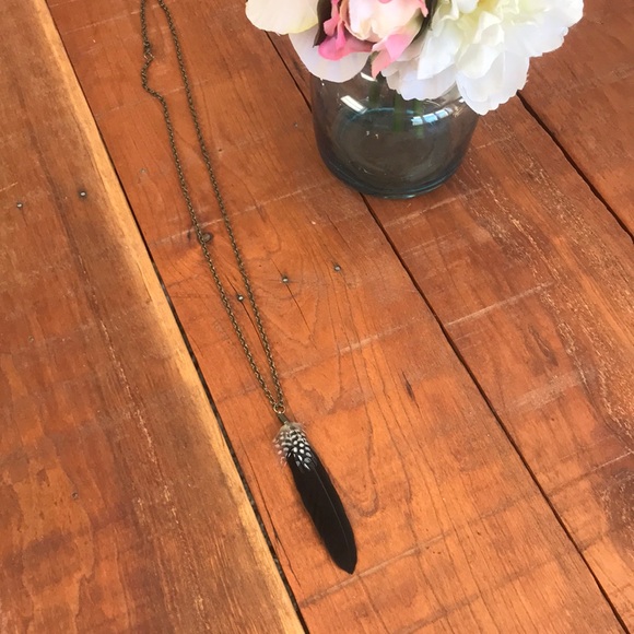 Jewelry Long Feather Necklace Poshmark